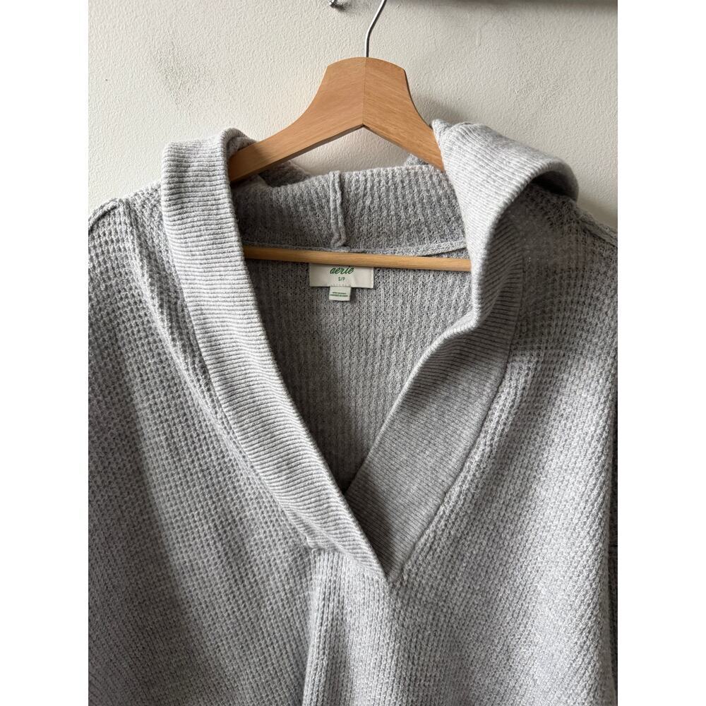 Aerie cozyup waffle sweater hoodie women's size small - Picture 2 of 6